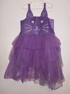 Purple Kitty Tulle Costume Dress for Kids size Medium